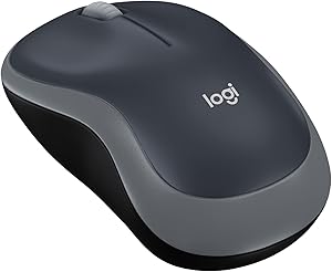 Logitech M185 wireless mouse, 2.4 GHz connection via nano USB receiver, 1000 DPI optical sensor, 12-month battery life, for l