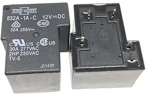 TYSQXQ 5 Stück/Los 832A-1A-C 832A-1A-C-12VDC 832A-1A-C-12V 832A-1A-C-DC12V 4PINS 30A 12VDC Leistungsrelais