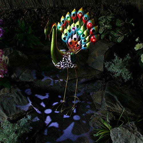 Solar LED Deko Pfau Beleuchtung, 68,5cm Höhe, von Festive Lights - 7