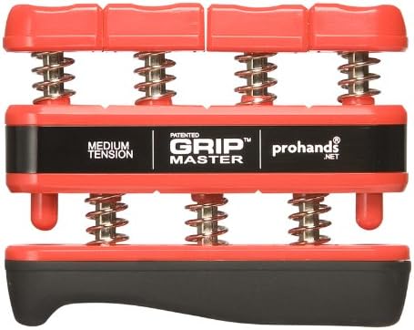 Prohands Gripmaster Hand Exerciser MEDIUM Grip Strengthener Muscle Trainer Hand Wrist Forearm Stenghtens Fingers Individually for Improved Hand Control in Many Sports