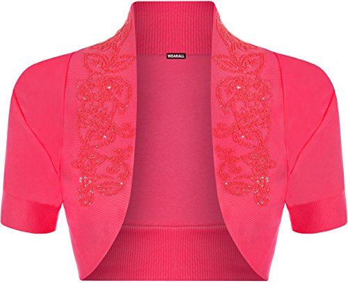 New Ladies Plus Size Beaded Shrug 
