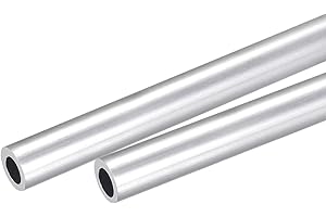sourcing map Tube Aluminium 6063 Aluminium Rond Tube 7mm Diamètre Externe 5mm Interne Diamètre 25cm Longueur Tuyau Tube 2pcs