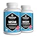 Produktbild 2 Dosen MSM Kapseln mit Vitamin C - 360 Stück für 6 Monate, 1.334 mg Tagesdosis organischer Schwefel, Qualitätsprodukt-Made-in-Germany, Methylsulfonylmethan 99,9% rein, 30 Tage kostenlose Rücknahme!