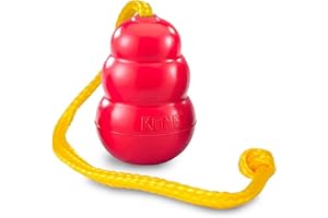 KONG, Gioco per Cani Classico, Classic Palla con Corda