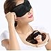 ALLTOP Seamless 3D stereoscopic breathable soft sponge eyeshade - 100% Pure Silk Filled Eye Mask / Sleeping Mask Sleep Mask for Bedtime & Travel - Black