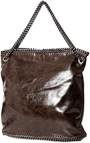 Shopper with Chains, Shoulderbag, Hobo bag XL (38 / 35 / 15 cm), leather, mod 2067 by fashion formel