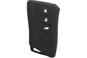 OTMIK Silikonowe etui na kluczyki samochodowe pasujące do Lexus UX250 UX260 es es350 UX200 UX250h ES200 ES300h ES350 US200 etui na klucze akcesoria (3 przyciski, czarne)