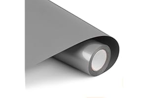 FOESKA Heat Transfer Vinyl Bundle 12" x 10' Feet Rolls, HTV for Silhouette Cameo Easy to Cut & Weed, DIY Heat Press Design for T-Shirt, Clothes, Hats and Other Textiles (Silver)