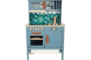 Small Foot Cucina compatta Tasty in Legno, con Forno e Accessori, Gioco di Ruolo per Bambini dai 3 Anni, 12216, Multicolore, 57 x 28 x 87 cm, Altezza Circa 50 cm
