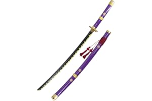 AMONT – Nachbildung des Japanischen Katana aus Bambus – Enma Zoro lila Modell aus Holz – Einteilige Serie – 107 cm