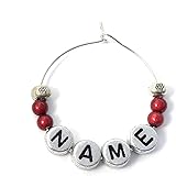 Libby's Market Place Personalized Name Happy Birthday Wine Glass Charm With Stars On A Gift Card