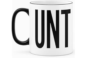 VIROSA Funny Sarcastic Mug for Men & Women - C*NT Novelty Coffee Mug, Crude Humour Gift for Friends & Colleagues- 11oz C UNT Black Ceramic Cup, Dishwasher Safe- Perfect Gag Gift for Birthday or Office