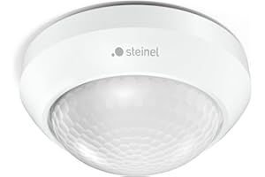 Steinel Bewegungsmelder IS 360-3 weiß, 2000 W Schaltlast, 360° PIR Sensor, 12 m Reichweite, LED geeignet, Deckenmontage