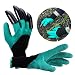 Produktbild Itian Wasserdicht Gartenhandschuhe langlebig stichsichere Safe Gartenarbeit Handschuhe mit ABS-Kunststoff krallen für Haushalt und Garten Werkzeug handschuhe [1 Paar grün/schwarz]