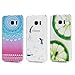 Produktbild Samsung Galaxy S7 Edge Hülle Case, KASOS Samsung Galaxy S7 Edge Tasche Crytsal Clear Cover TPU Silikonhülle Handycase Backcase Etui Dünn Bunt Gemalt Handyhülle Schutzhülle,Paket 2