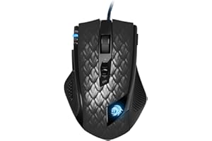 Sharkoon DRAKONIA - Ratón Gaming Láser, 8200 DPI, 11 Botones, Negro