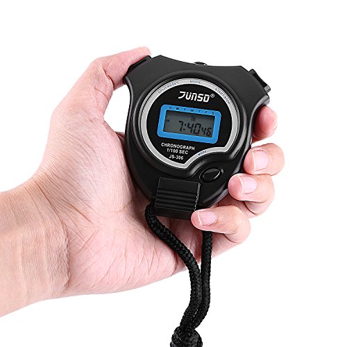 Digitale Stoppuhr Timer Handheld Digital Stoppuhr für Sports Training , Schwarz - 5