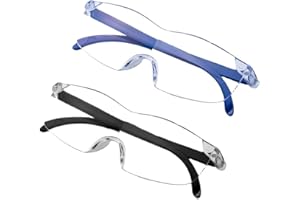 KSOIQPU 2 Pezzi 300% Lente Ingrandimento,Lente Ingrandimento da Lettura,Lente Ingrandimento da Lettura Portatile per Lavoro Ravvicinato Anti-Luce Blu,Lente Ingrandimento per Portatori di Occhiali