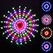 Price comparison product image 160 Multi Colour LED Chasing Circular Web Window Curtain Net Christmas Lights (suitable for Indoor/Outdoor) - Size 70cm