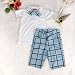 For 2-8 years old boys,Clode® 1PC Baby Boys Short Sleeve T-Shirt+Plaid Short Pants Suit Outfit Clothing Set (2-3 Years old, White)