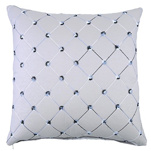 Kissenhülle Sofa Kissenbezug Dekokissen Hülle für Ihr Sofa Sessel Autositz Bett Rückenkissen, 45×45 cm, Polyester (Silber) - 2