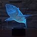 Produktbild Haifisch 3D bunte Lichter LED Lampe Acryl Vision Stereoskopische 3D Touch Lampe Nacht Licht bunte Steigung Lampe