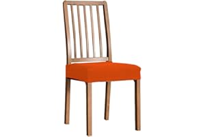 XIANYU Fundas De Asiento Jacquard para Sillas De Comedor Estiramiento Asiento De Silla Cojín Fundas Lavables Extraíbles Comedor Cocina Fundas para Sillas (Naranja,Set of 6)