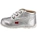 Kickers Kick Hi B, Baby Girls' Walking Baby Shoes, Silver (Silver), 4 Child UK (20 EU)