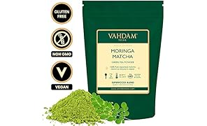 VAHDAM, t&egrave; verde Moringa Matcha | | Polvere di t&egrave; matcha 100% PURE di origine giapponese | ANTI-OSSIDANTI 137x | T&egrave; verde per la perdita di peso e Detox di tutti i giorni | SUPER FOOD del Giappone