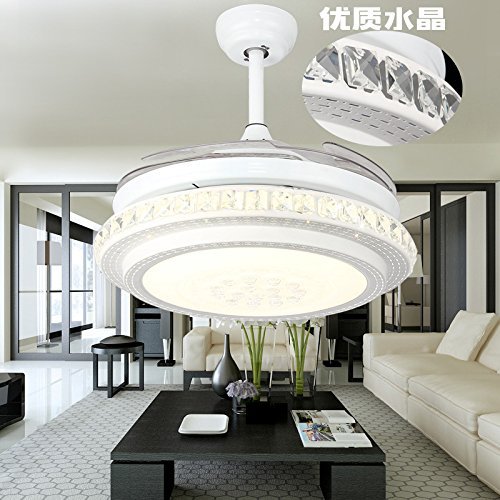 Preisvergleich Produktbild MoMo Personifizierte dekorative Beleuchtung Unsichtbare Ventilator-Lampe, Deckenventilator, geführt, modernes chinesisches Wohnzimmer, Esszimmer, Arbeitszimmer, Schlafzimmer-Fan, Deckenventilator