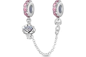 KUNSIR Charme Pearl en argent sterling 925 pour bracelet et collier Pandora Compatible avec bracelets européens pour femmes et filles C14