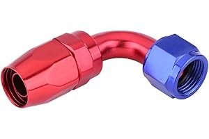ARAMOX Terminale del tubo del carburante, AN8 tubo del carburante, raccordo girevole per radiatore dell'olio, adattatore blu e rosso anodizzato.