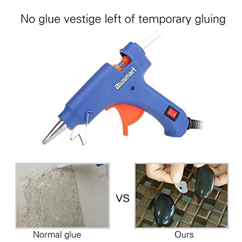Blusmart Mini Heißklebepistole mit 25 Stück Klebesticks Klebepistole für DIY kleine Handwerkprojekte und schnelle Reparaturen zuhause im Heimwerker &Handwerk (blau, 20 Watt) - 6