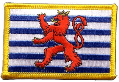 Flaggen Aufnäher Luxemburg Löwe Fahne Patch + gratis Aufkleber, Flaggenfritze®