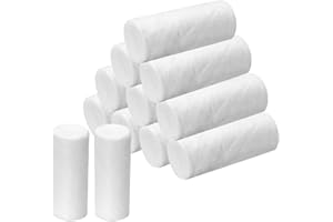LAOJU Acolchado de yeso, vendaje acolchado de 12 rollos de poliéster, paquete individual de vendas, algodón acolchado suave, base para vendajes