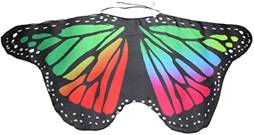 Parent-child Shawl Sonnena Butterfly Wings Wrap Shawl Fairy Ladies Girls Nymph Pixie Costume Dresses Capes Stoles Coat Accessory Good Decoration For Party Dress up Easter Day Gift (Shawl, Kid- A)