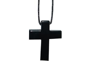 JANNI-SHOP-ANHÄNGER 1 Stück Onyx Kreuz schönes großes Edelsteinkreuz ca. 45 x 35 x 8 mm mit einer ca. 2,5 mm Bohrung.(4913)