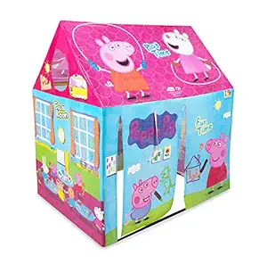 itoys Peppa Pig Theme Play Tent House for Kids 5 Years and Above Water Repellent Big Size Play House for Girls and Boys, Multicolor