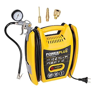 Varo POWX1705 Compresseur portable 1100 W 1,5 CV max. 8 bar avec accessoires