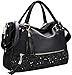 Produktbild Handtaschen Damen,COOFIT Damenhandtaschen Lederhandtasche Schultertaschen Henkeltaschen Umhängetaschen Pailletten Tasche (Schwarz)