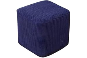 uyeoco Terciopelo Cuadrado Funda Otomana Elástica Funda de Puff Taburete Cubo de 40x40/45x45/50x50 Funda para Reposapiés Cubierta Otomana Taburete Sofá Protector (Color : J, Size : 50x50cm)