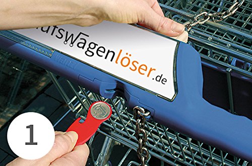 Einkaufswagenchip Smilkey „LOVE“ Edelstahl mit Schlüsselschutz - 3