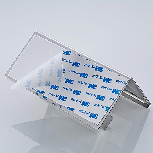 ECENCE TOILETTENPAPIERHALTER EDELSTAHL 304 POLIERT VERCHROMT ROSTFREI DESIGN HALTER WC-ROLLENHALTER MIT ABLAGE + MONTAGEMATERIAL 11010209 - 4