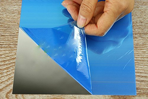 16pcs Deko-Klebefliesen verspiegelt selbstklebende Fliesen, Spiegelfolie selbstklebend Zuhause dekorative Wand setzt reflektierende Aufkleber Fliesen PET Square Dekor Folie 5,9 x 5,9 Zoll für Badezimmer-Umkleidekabine - 3