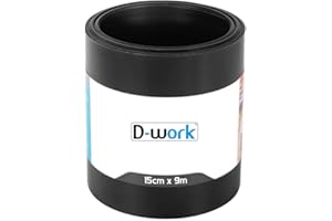 Bordure De Jardin Flexible Lisse Noire Hauteur 15cm x Longueur 9 Mètres en PVC et Anti UV (ép. 1mm) - D-Work