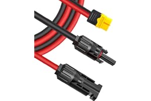 iHaospace Cavo solare 10 AWG spina solare su XT60 adattatore pannello solare cavo adattatore per EF DELTA 2 e River Pro MAX Bluetti EB55 PowerStation 757 Powerhouse Solar y cavo di ricarica 0,6 m