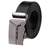 Vbiger Men’s Shining Metallic Buckle Leisurable Business Cowhide Leather Belt (4