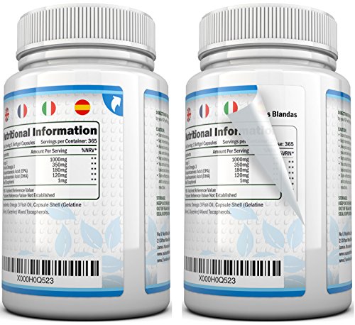 Omega 3 Fish Oil 1000mg - 365 Softgel Capsules - Up to 12 Month’s Supply - Pure Fish Oil with Balanced EPA & DHA - Contaminant Free Omega 3 - Made in the UK by Nu U Nutrition - Image 3