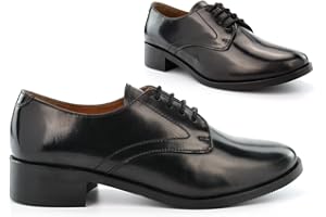 GENERIC Girls Cadet Shoes Real Leather Upper Girls School Shoes Ladies Cadet Shoes Womens Cadet Shoes Womens Work Shoes Girls Leather School Shoes Black