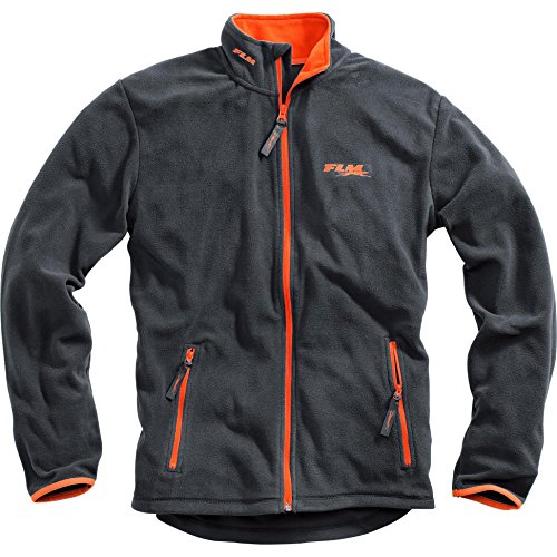 FLM Fleecejacke Herren Sports Fleece Jacke Herren 1.0, Outdoor, Freizeit, Sportbekleidung, Microfleece, kontrastfarbene Details, grau, L